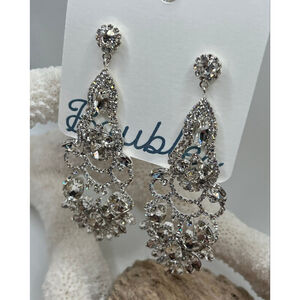Baubles Sparkly Crystal Dangle Romantic Renaissance Earrings